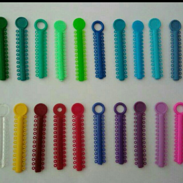 Dental ligature ties braces rubber (Category: Oral Care) located in Imus. Submitted by rizeshop08 (Listing ID 133335899, Image 1). Description: Good memory Super elastic rubber Minimum 300 pesos assorted item More than 20 colors onhand.
