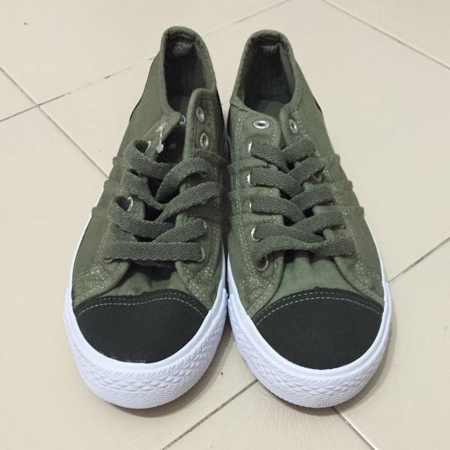 army green sneakers