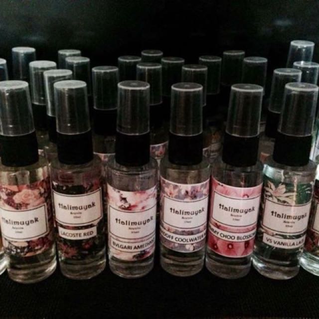 Halimuyak Perfume (Category: Fragrance & Deodorants) located in Quezon City. Submitted by bernadeth18 (Listing ID 133341327, Image 2). Description: Halimuyak perfume with 15 Scents. Available for Men & Women..