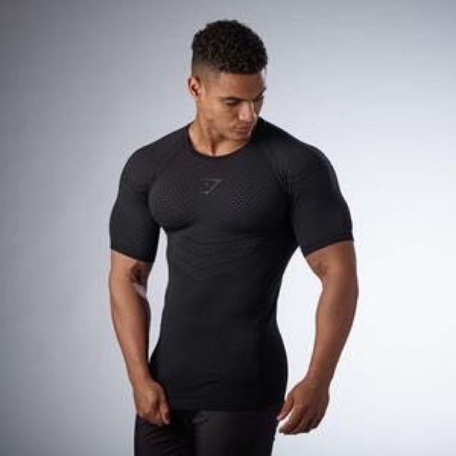 LIMITED EDITION] Gymshark Black Onyx 2.0 gym shirt, Men's Fashion