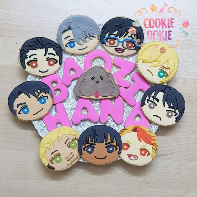 Premium Icing Anime Theme Cookies Food Drinks Baked Goods On
