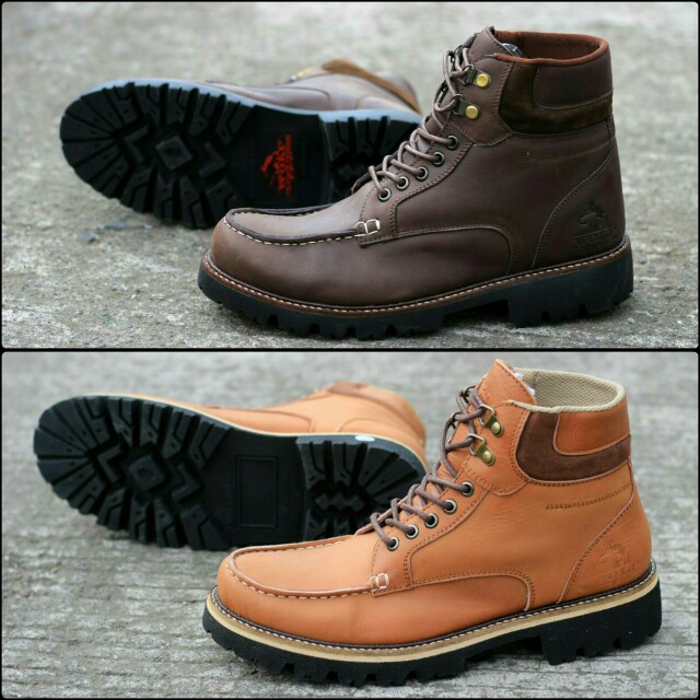 Sepatu Kasual Boots Wolf Husky Original Leather Full Up Casual