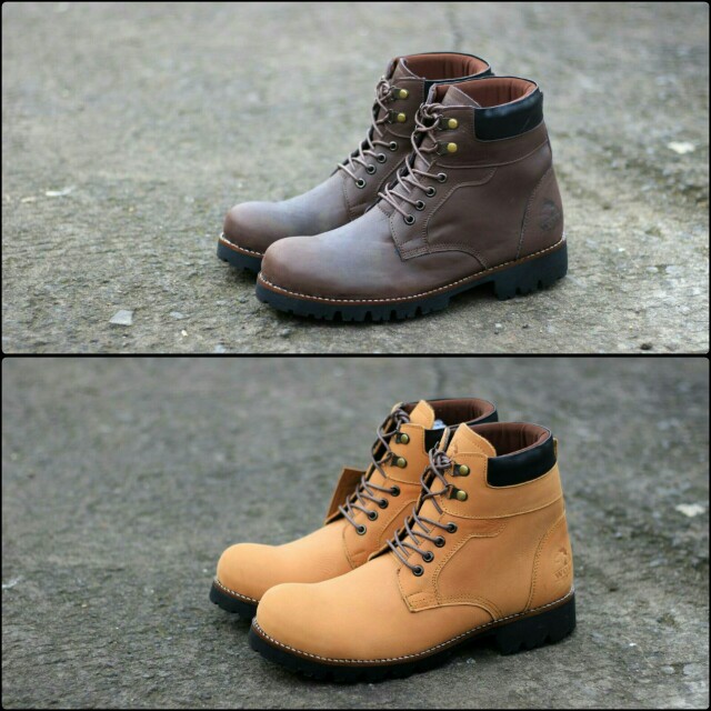 Sepatu Safety Boots Wolf Original Leather Full Up Casual Boots