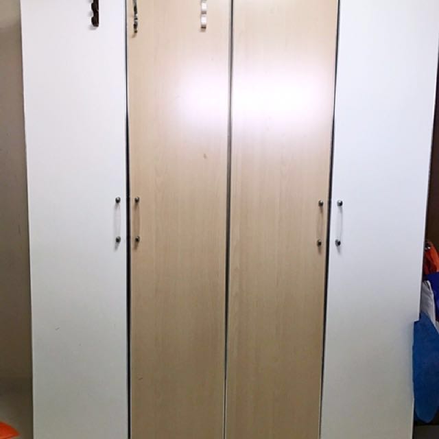 4 Door Wardrobe Beige Furniture Shelves Drawers On Carousell
