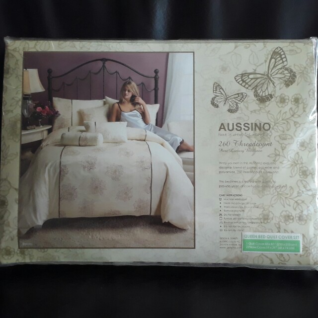 Aussino Queen Bed Quilt Cover Set Furniture Beds Mattresses On Photo