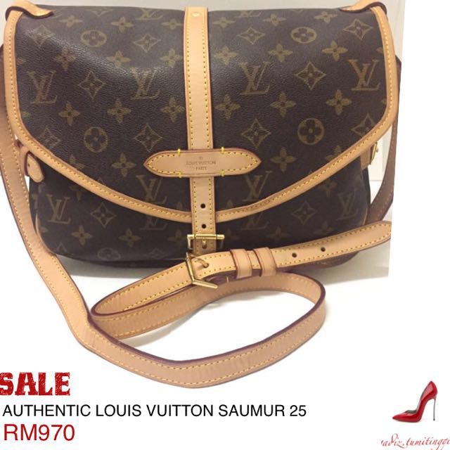 LV Saumur 25 in Monogram, Luxury, Bags & Wallets on Carousell