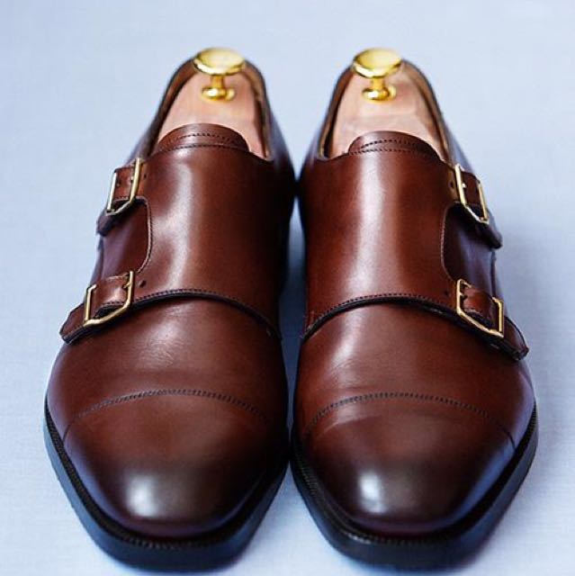 Bally Double Monk Straps Oxblood