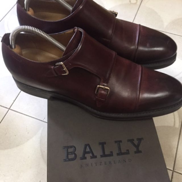 Bally Double Monk Straps Oxblood