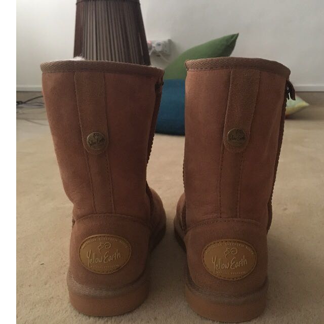 yellow earth slippers