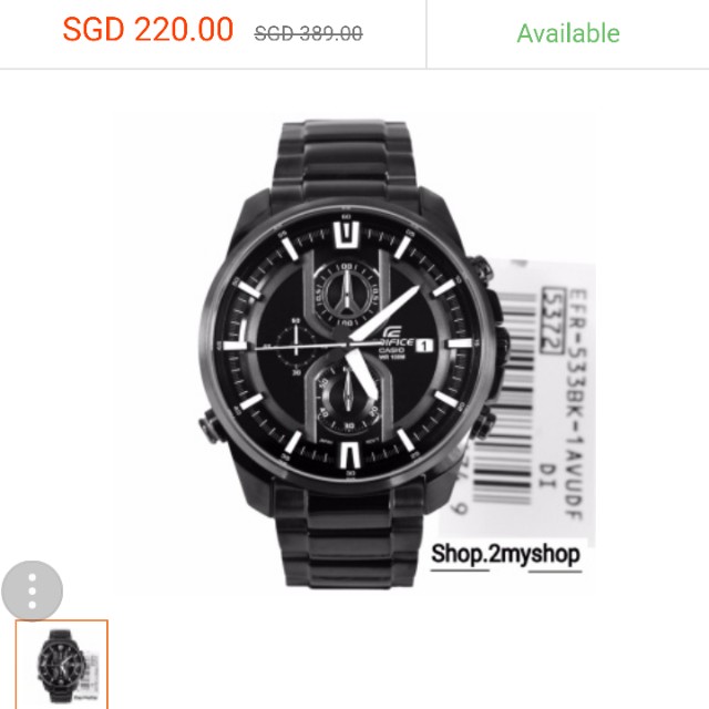 Casio edifice efr 533bk top
