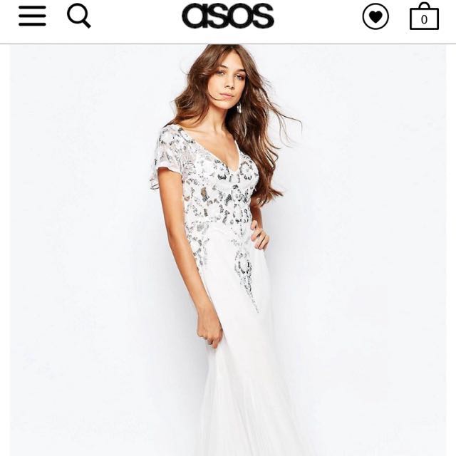 Frock Frill Tulle Maxi Dress ASOS Women s Fashion Dresses