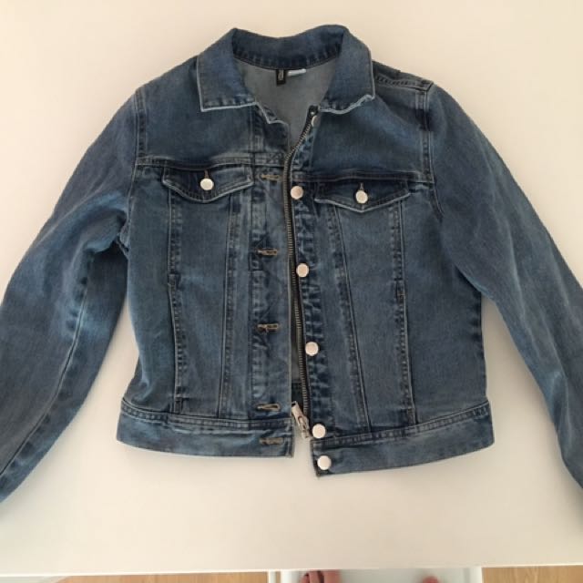 H M Denim Jacket New European Size 38 Australian 10 12
