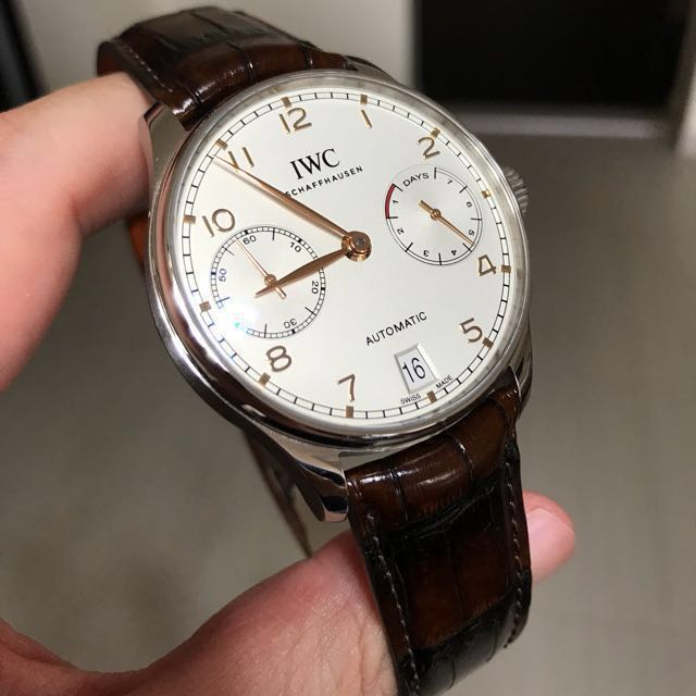 IWC Portugieser Automatic 7 days Power Reserve- IW500704, Mobile Phones \u0026  Gadgets, Wearables \u0026 Smart Watches on Carousell