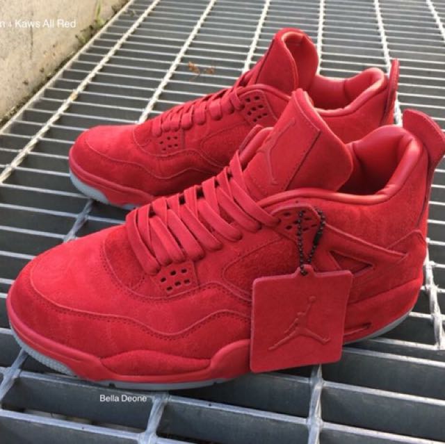 Jordan 4 Red Suede, Men'S Fashion, Footwear, Sneakers On Carousell