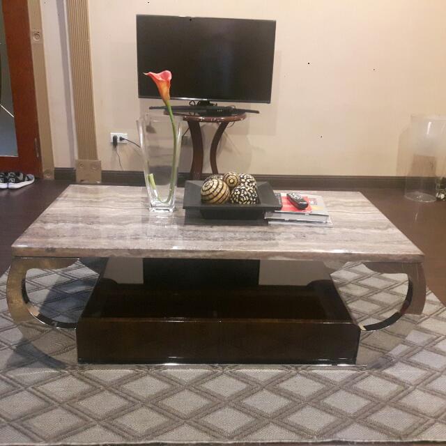 Sale MADE IN USA Modern Luxury Granite Center Table With Gloss