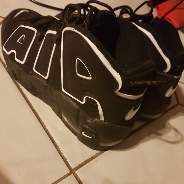 uptempo shoes black and white