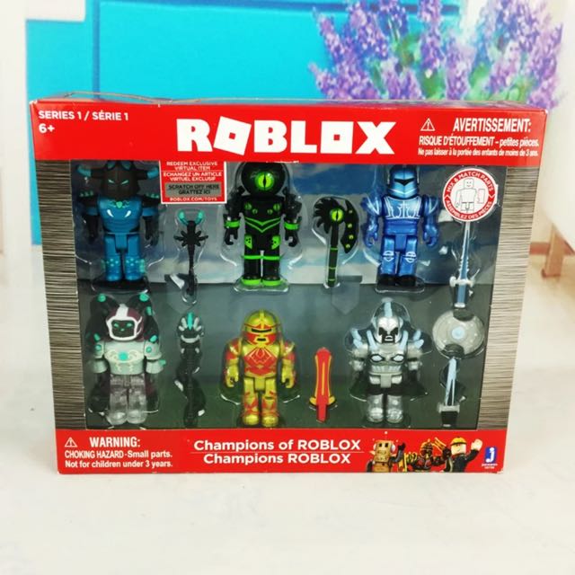 Roblox Champions Of Roblox 6 Figures Pack Babies Kids Toys Walkers On Carousell - roblox 6 pack figures