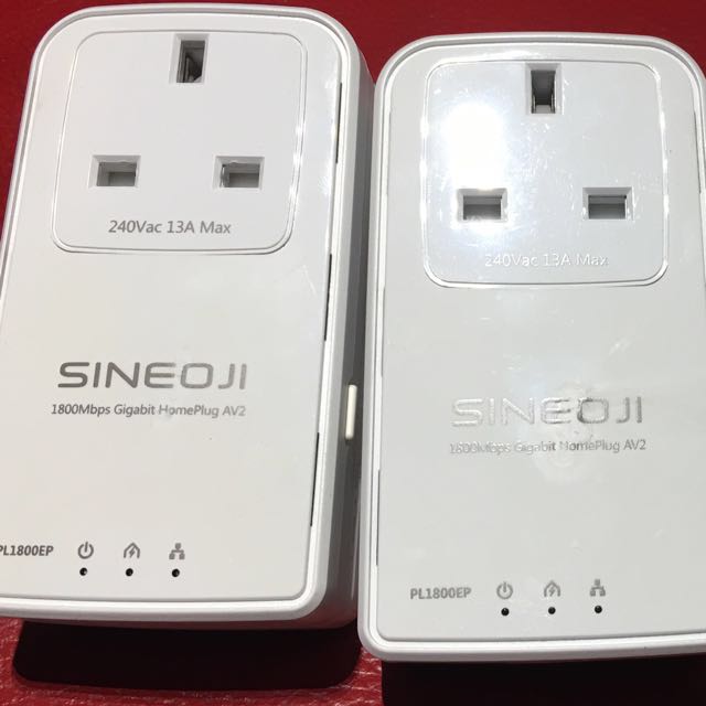 Sineoji HomePlug AV2 1800Mbps, Computers & Tech, Parts & Accessories ...