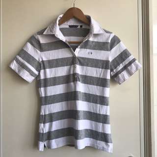 River wood 條紋襯衫polo 衫混搭休閒上班風