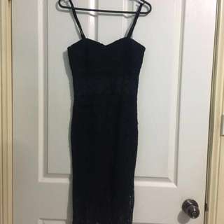 PASSIONFRUIT BLACK LACE DRESS