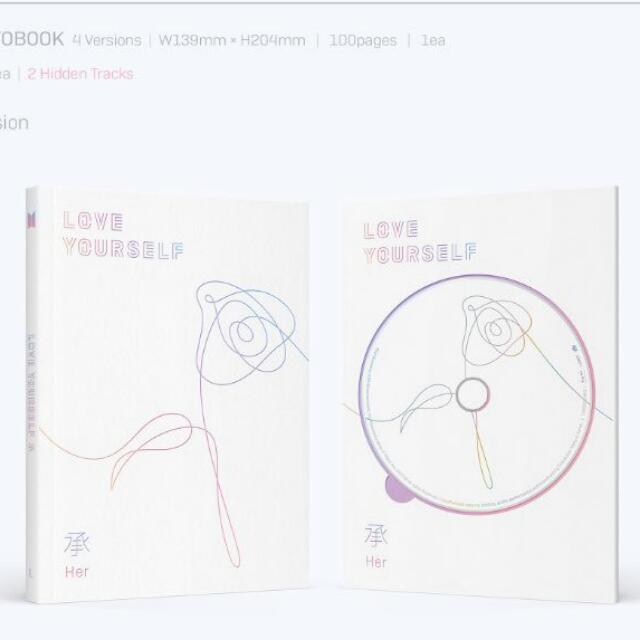 Instock Poster Bts Love Yourself Her Album L Version Entertainment K Wave On Carousell