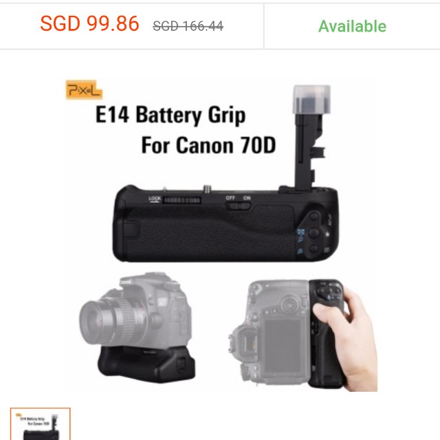 BNIB 3rd party battery grip, Photography, Photography Accessories