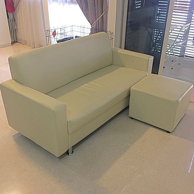 Cream Colored Pvc Leather Sofa Furniture Sofas On Carou Cream Colored Pvc Leather Sofa