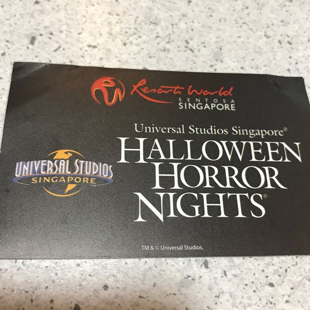 Halloween Horror Nights ticket Universal Studio Singapore, Tickets