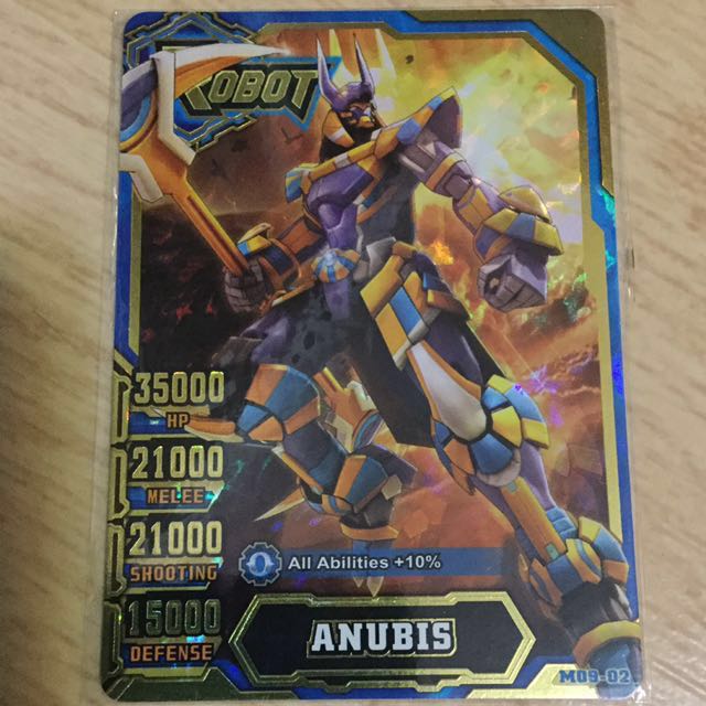 Hero Of Robots Hor New Generation Version 3 Gold Rare Card Anubis Toys Games Board Games Cards On Carousell