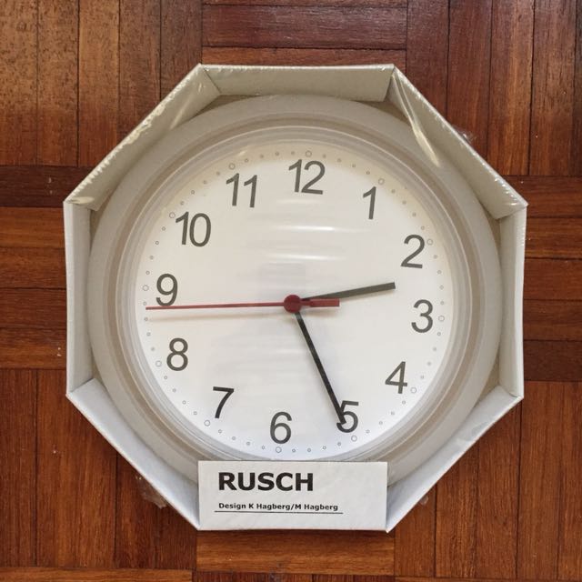 Ikea Rusch Wall Clock Home Furniture Home Decor On Carousell