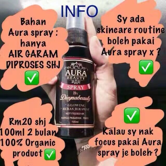 Kelebihan Aura Beauty Spray 100 Original Health Beauty Skin Bath Body On Carousell Belanja setting spray aman dan nyaman hanya di natura beauty spray original. kelebihan aura beauty spray 100 original