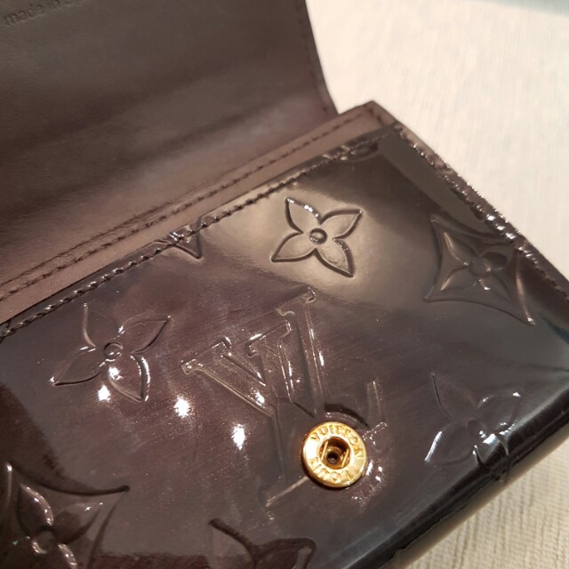 Authentic Louis Vuitton Vernis Business Card Holder Amarante – TLB Preloved  Goods
