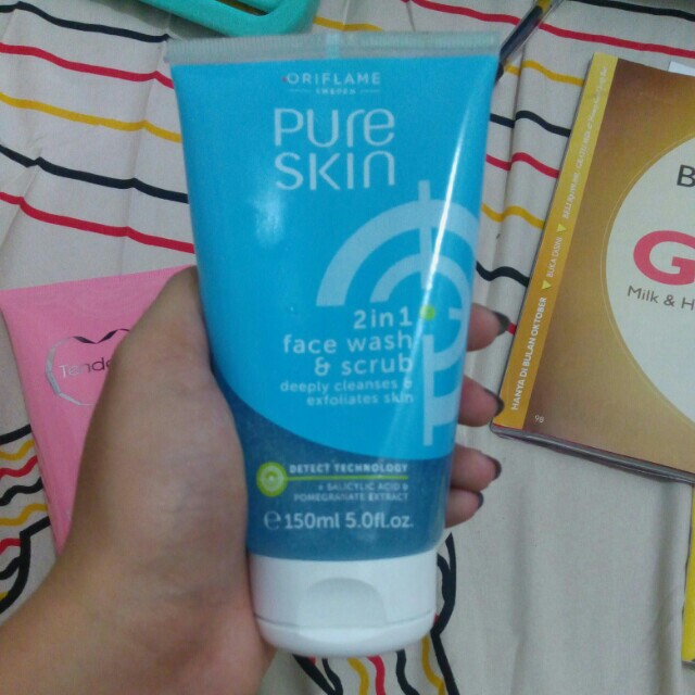 pure skin 2 in 1 face wash