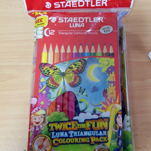 Staedtler Luna Triangular Color Pencils X 2 Sets Books