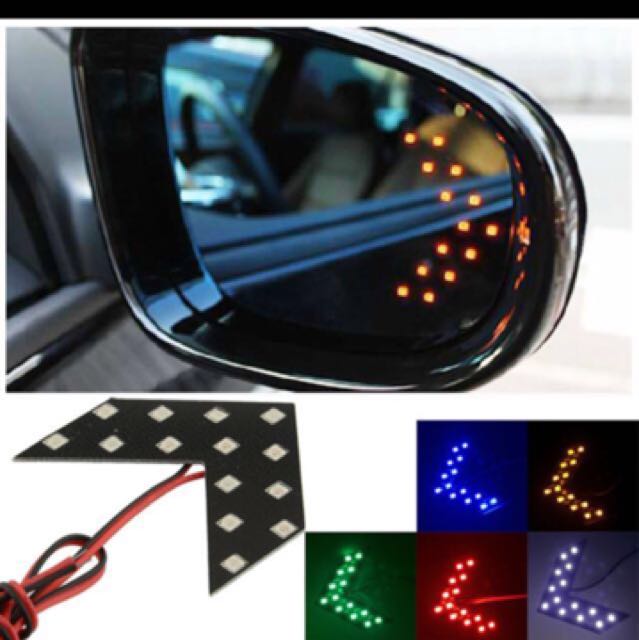 Amber 33 SMD Sequential LED Hidden Arrow Panel Car Side Mirror Turn Signal Light 
