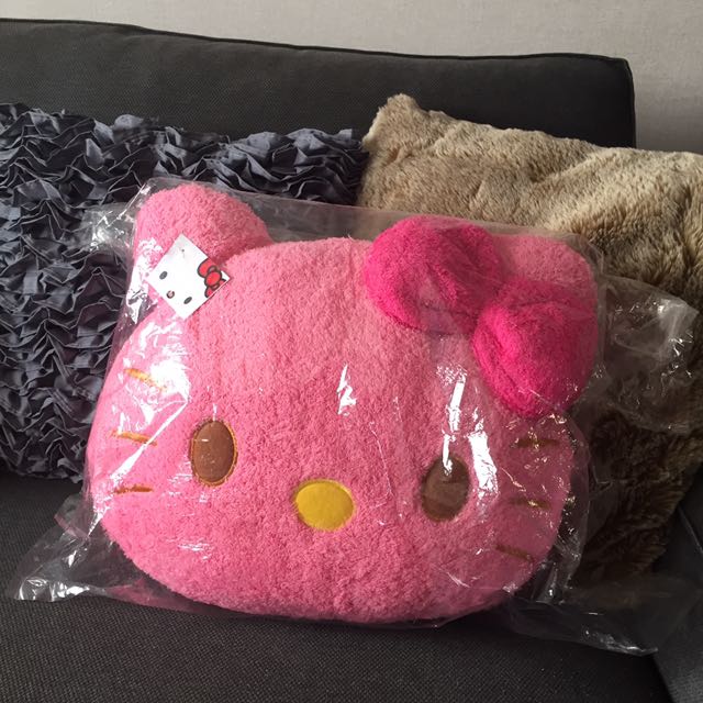 Giant Plush Hello Kitty Pink Pillow Cushions Furniture Home
