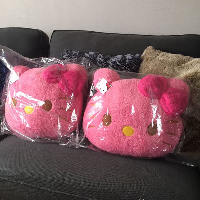 Giant Plush Hello Kitty Pink Pillow Cushions Furniture Home