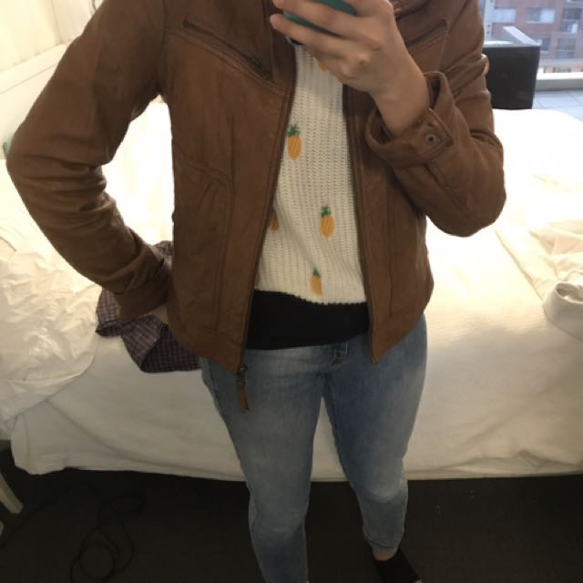 Jeans west leather jacket clearance