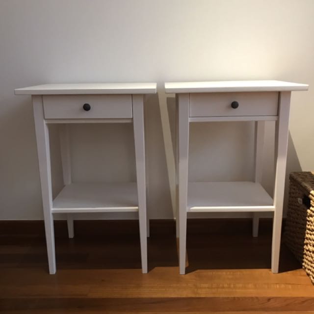 Ikea Hmnes Bedside Tables (white, x2), Furniture & Home Living