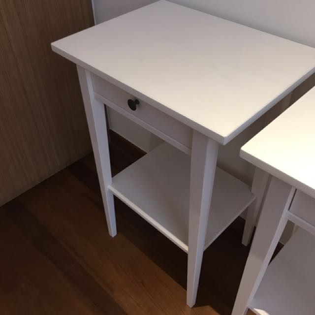 Ikea Hmnes Bedside Tables (white, x2), Furniture & Home Living