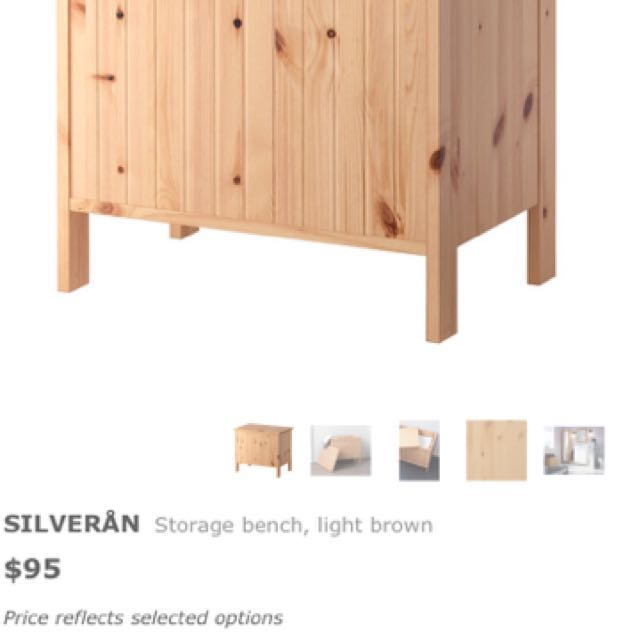 Ikea Silveran Storage Bench On Carousell