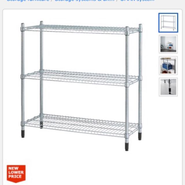 Metal rack ikea, Furniture & Home Living, Furniture, Other Home Furniture on Carousell