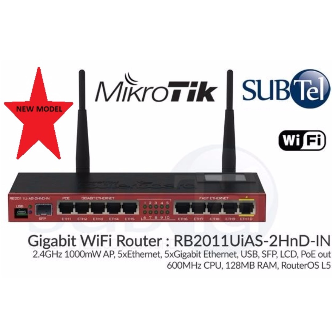 MikroTik RB2011UiAS-2HnD-IN Gigabit Router 11 Port WiFi SFP Singapore ...