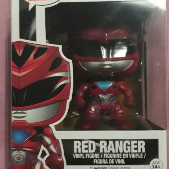 FUNKO POP POWER RANGERS MOVIE RED RANGER VINYL FIGURE FREE POP PROTECTOR