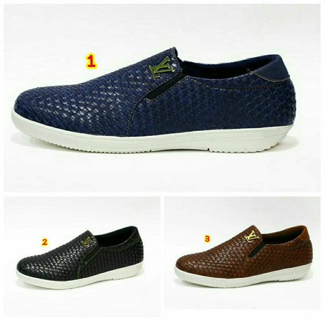 Sepatu Casual Pria Slip On Cowok Terbaru 2017 Murah Branded Trend Santai Navy Fesyen Pria Sepatu Di Carousell