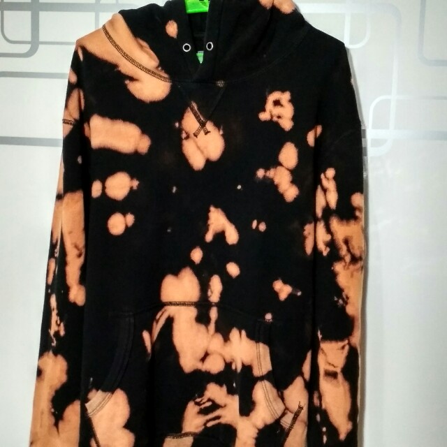 bleached black hoodie