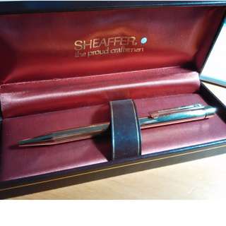 Vintage Sheaffer Targa No. 1005s Fluted Gold Plate Ballpoint Pen