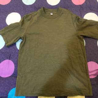 uniqlo微高領短tee