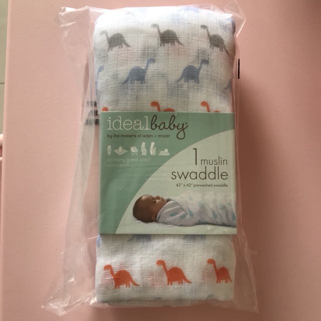Aden Anais Ideal Baby Muslin Swaddle dinosaur Babies Kids Babies Kids Fashion on Carousell