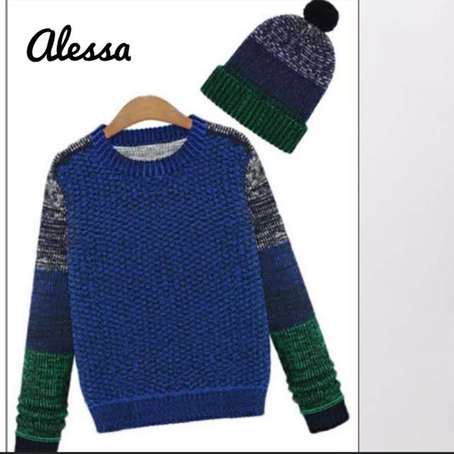 Woolen sweater with cap clearance